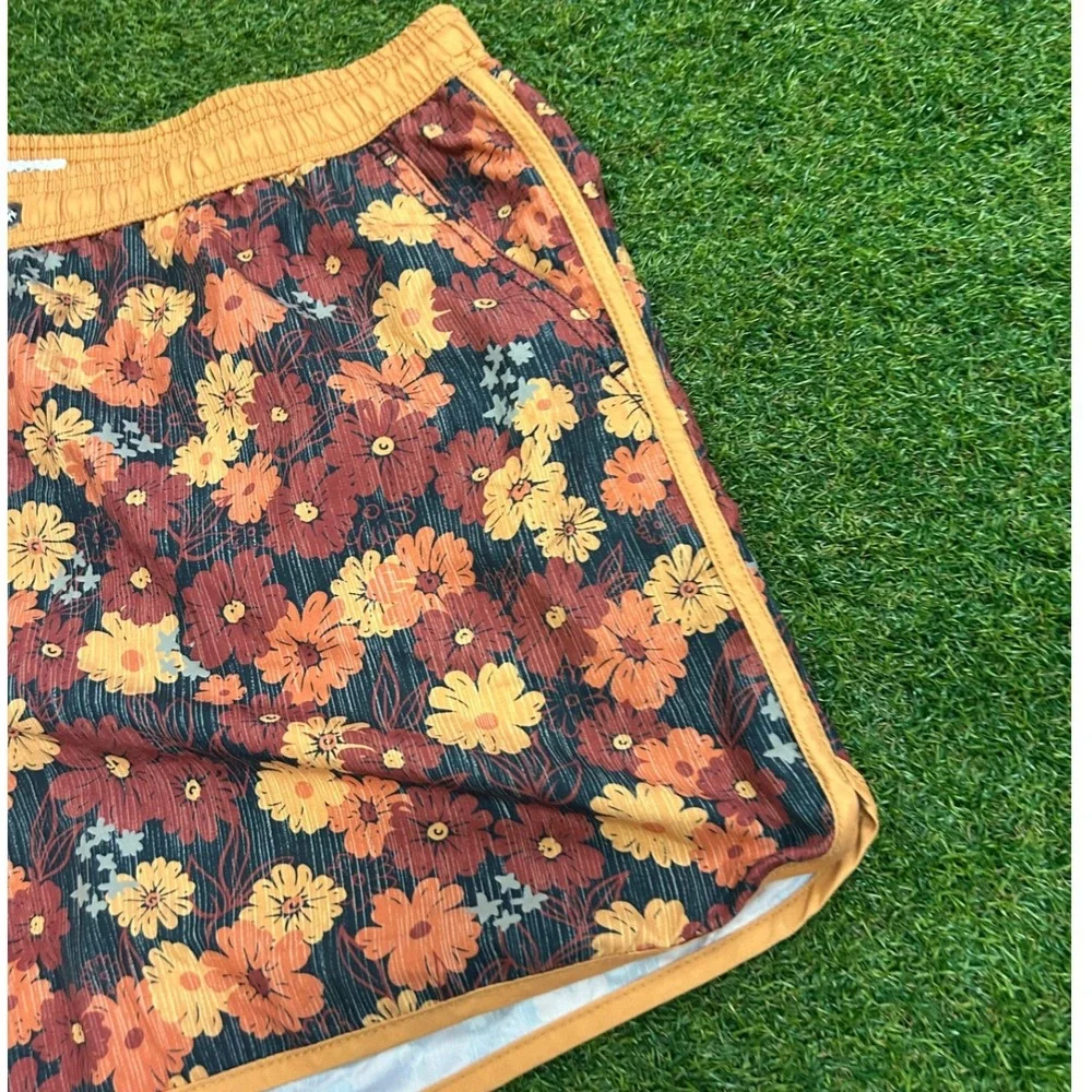 Maamgic Mens XL Floral Swim Trunks Retro Quick Dry Mesh Lined Board Shorts 5in